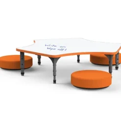 Marco Group Dry Erase Floor Tables & Sonik Rocker Package Sets^ Floor Seating|Activity Tables & Chairs