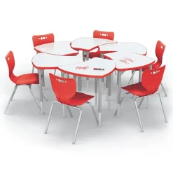 Mooreco Dry Erase Shapes Desk & Hierarchy Chair Packages^ Desk & Chair Packages|Dry Erase Desks