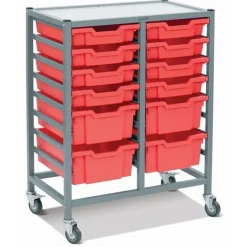 Gratnells Dynamis Double Cart Sets^ Tote & Bin Storage|Utility Carts