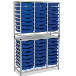 Gratnells Dynamis Double Combo Cart Sets^ Tote & Bin Storage|Utility Carts