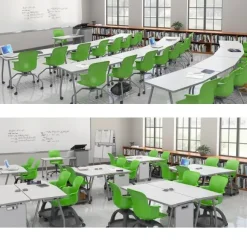 Haskell Echo Series Dry Erase Chevron Training Table (24'' x 60'')^ Training & Seminar