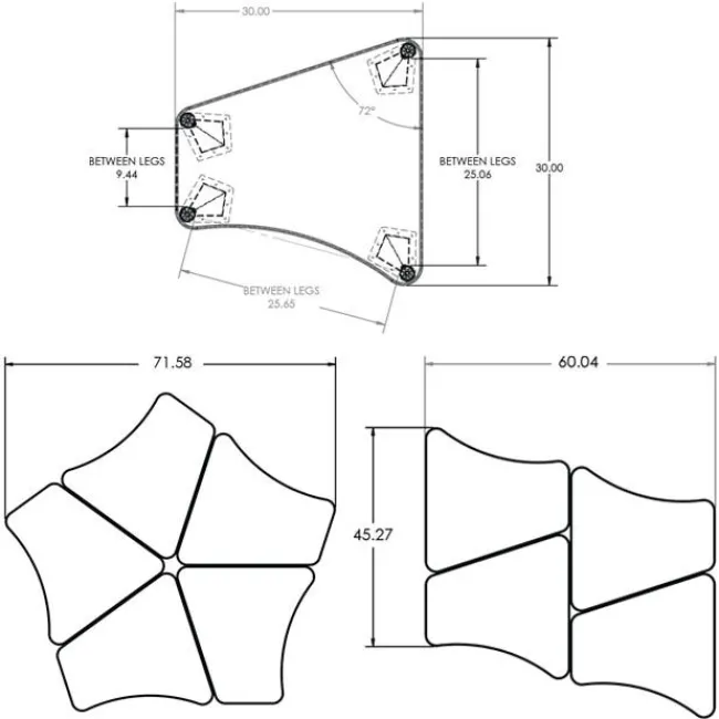 Smith System Elemental Petal Student Desks^ Collaborative Desks