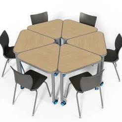 Smith System Elemental Triangle Student Desks^ Collaborative Desks