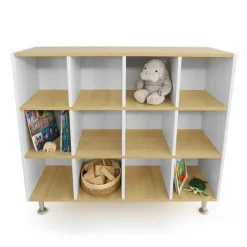 Whitney Brothers elevatED 12-Cubby Backpack Storage Cabinet^ Tote & Bin Storage|Cubbies