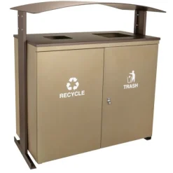 Ex-Cell Kaiser Ellipse Outdoor Waste Recycling Receptacle^ Trash & Recycling Bins