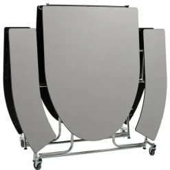 AmTab Elliptical Mobile Bench Cafeteria Table (10' L)^ Cafeteria|Cafeteria Tables