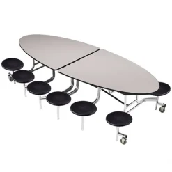 National Public Seating Elliptical Mobile Stool Cafeteria Tables^ Cafeteria|Cafeteria Tables