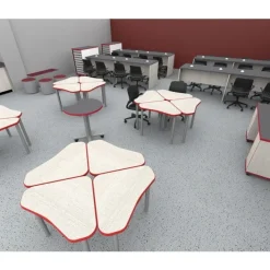 WB Mfg Elo OnVoy Connect 4 Student Desks^ Collaborative Desks