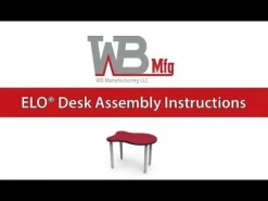 WB Mfg ELO OnVoy Plymouth II Student Desk w/ Round Fixed Hgt Legs^ Open Front School Desks