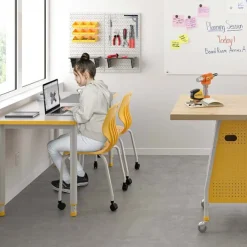 Paragon Emoji 4-Leg School Chairs with Casters^ Computer Chairs