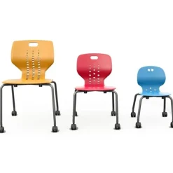 Paragon Emoji 4-Leg School Chairs with Casters^ Computer Chairs