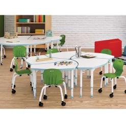 Paragon Emoji 4-Leg School Chairs with Casters^ Computer Chairs