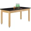 Diversified Spaces Epoxy Top, Adjustable Wooden Leg Science Table (24'' D X 54'' W)^ Science|Science Tables