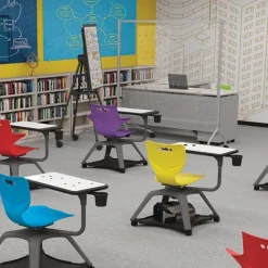 Best-Rite Essentials Clear Dry Erase Mobile Divider 71'' W^ Mobile Reversible Boards