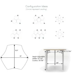CEF ESTO Hyve 25-Pack Student Desks^ Desk & Chair Packages|Classroom Desks & Chairs