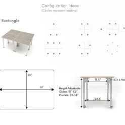 CEF ESTO Rectangle 25-Pack Student Desks^ Desk & Chair Packages|Classroom Desks & Chairs