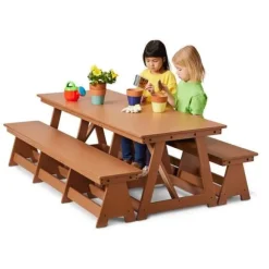 Jonti-Craft EverPlay Outdoor Table & Bench Set^ Picnic Tables|Outdoor Picnic