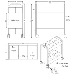 Smith System Everything Cart^ Book Carts|Utility Carts