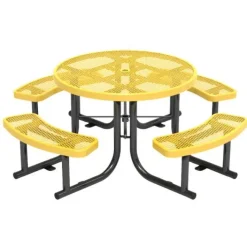 Virco Expanded Metal Outdoor Picnic Table^ Picnic Tables|Outdoor Picnic