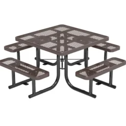 Virco Expanded Metal Outdoor Picnic Table^ Picnic Tables|Outdoor Picnic