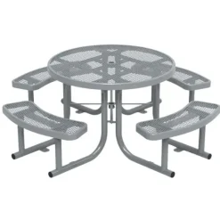 Virco Expanded Metal Outdoor Picnic Table^ Picnic Tables|Outdoor Picnic