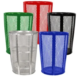 Witt Industries Expanded Metal Receptacles^ Trash & Recycling Bins