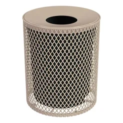Leisure Craft Expanded Metal Trash Receptacle (32 Gallon)^ Trash & Recycling Bins