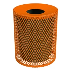 Leisure Craft Expanded Metal Trash Receptacle (32 Gallon)^ Trash & Recycling Bins