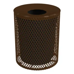 Leisure Craft Expanded Metal Trash Receptacle (32 Gallon)^ Trash & Recycling Bins