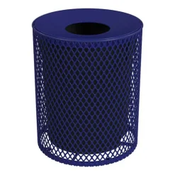 Leisure Craft Expanded Metal Trash Receptacle (32 Gallon)^ Trash & Recycling Bins