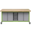 Haskell Explorer Double Storage Module with 5-Bin Center Storage Maker Tables^ Makerspace & Shop