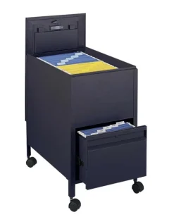 Safco Products Extra Deep Locking Mobile Steel Tub File w/ Drawer ( Letter File )^ File Cabinets