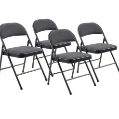National Public Seating Fabric Padded Basics Steel Folding Chairs (4 Pack)^ Folding Chairs