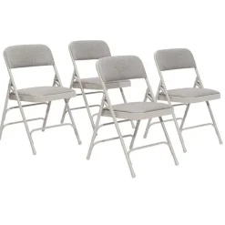 National Public Seating Fabric Padded Folding Chairs Triple Braced 2300 (4 Pack)^ Folding Chairs