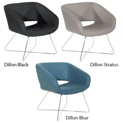 Office Star Faux Leather Lounge Chair^ Reception & Waiting Room