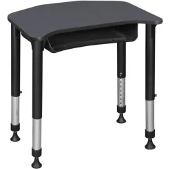 Regency Office Products Ferris Height Adjustable Student Desk with Book Box (26