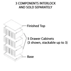 Diversified Spaces Flat File Finished Top Only ( Oak )^ Flat File & Paper Racks
