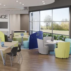 Smith System Flowform Learn Lounge Package, 7 Piece Group Work Pod^ Cafe Table & Chair Sets|Breakroom & Café