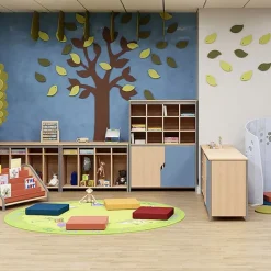 Smith System Flowform Learn Lounge Wall Mounted Pecan Tree^ Bulletin Boards|Acoustic Panels