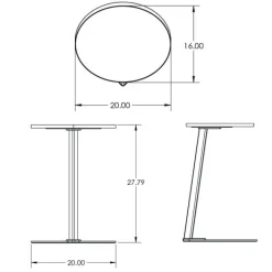 Smith System Flowform Oval Laptop Side Lounge Table^ Waiting & Reception