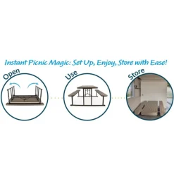 National Public Seating Folding Picnic Table^ Picnic Tables|Outdoor Picnic