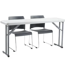National Public Seating Folding Table & Sled Base Stack Chair Packages^ Folding Tables & Chairs|Training Tables & Chairs