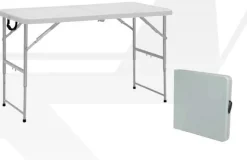 Office Star Fold in Half Plastic Resin Folding Tables^ Folding