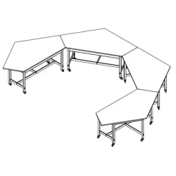 Diversified Spaces Forward Vision Table - Shop Top with Maple Legs (36'' H)^ Science|Science Tables