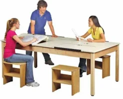 Diversified Spaces Four-Station Drafting Table^ Drafting|Art Tables