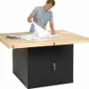 Diversified Spaces Four-Station Workbench w/ Double Door Storage^ Makerspace & Shop|Art Tables