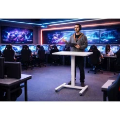 Haskell Fuzion Sit to Stand Adjustable Desks^ Teacher Desks|Stand-Up Student Desks