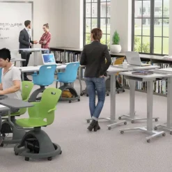 Haskell Fuzion Sit to Stand Adjustable Desks^ Teacher Desks|Stand-Up Student Desks