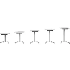 Haskell Fuzion Sit to Stand Adjustable Desk w/ Grommet (22'' x 26'') - Quick Ship^ Stand-Up Student Desks|Instructor Desks