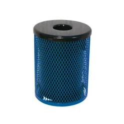 Ultra-Play 32 Gallon Outdoor Metal Trash Receptacle Kit w/ Lid & Liner^ Trash & Recycling Bins